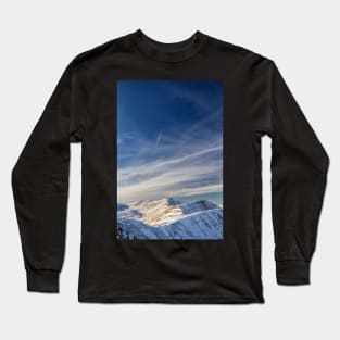 Corn Du, Pen y Fan and Cribyn in Winter Long Sleeve T-Shirt